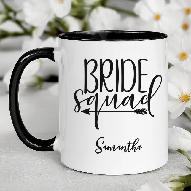 Mug Équipe de mariée personnalisée (Personalized Bridesmaid Mug)