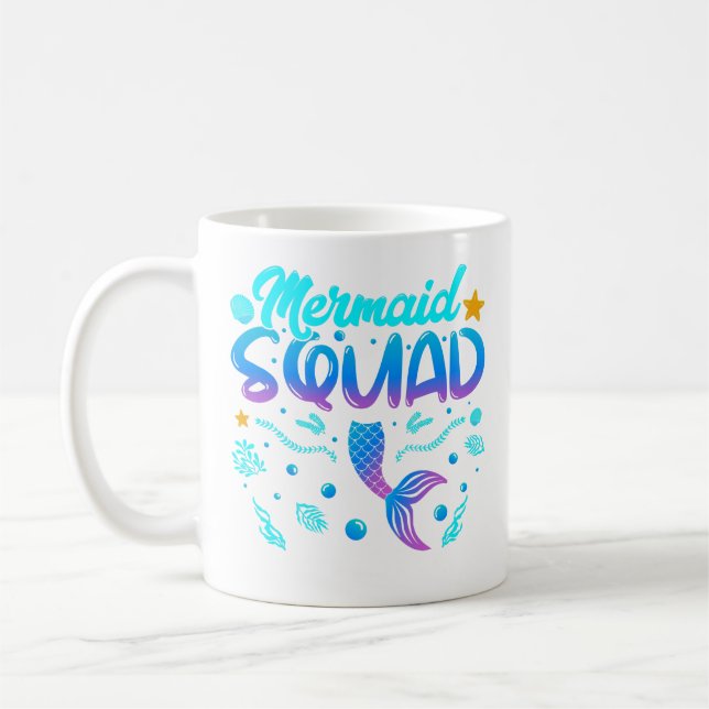 Mug Équipe De Sirène De L'Anniversaire (Gauche)