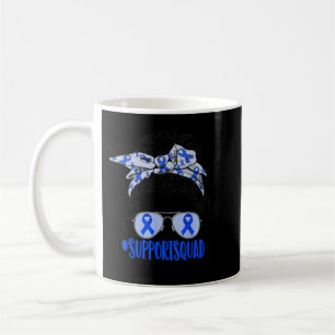 Mug Équipe de soutien Messy Bun Blue Diabetes Sensibil