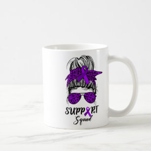Mug Équipe de soutien Messy Bun Purple Warrier Heimerh