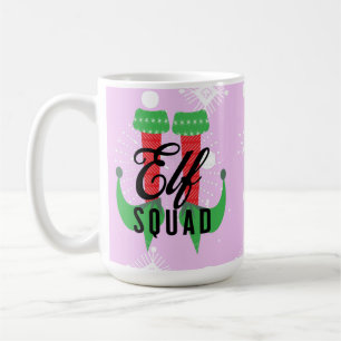 Mug Équipe de talons Elf Noël Fêtes Flocons de neige R