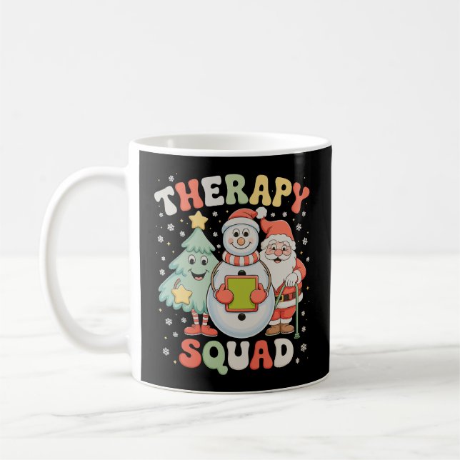 Mug Équipe de Thérapie de Noël SLP OT PT Crew Père Noë (Gauche)