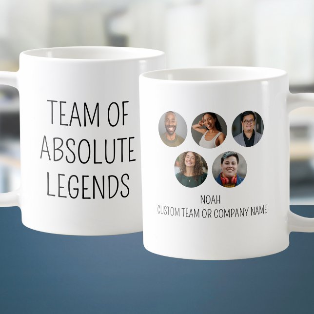 Mug Équipe Des Légendes Absolues 5 Photo Coworkers Off (Team Of Absolute Legends 5 Photo Coworkers Office Coffee Mug
)