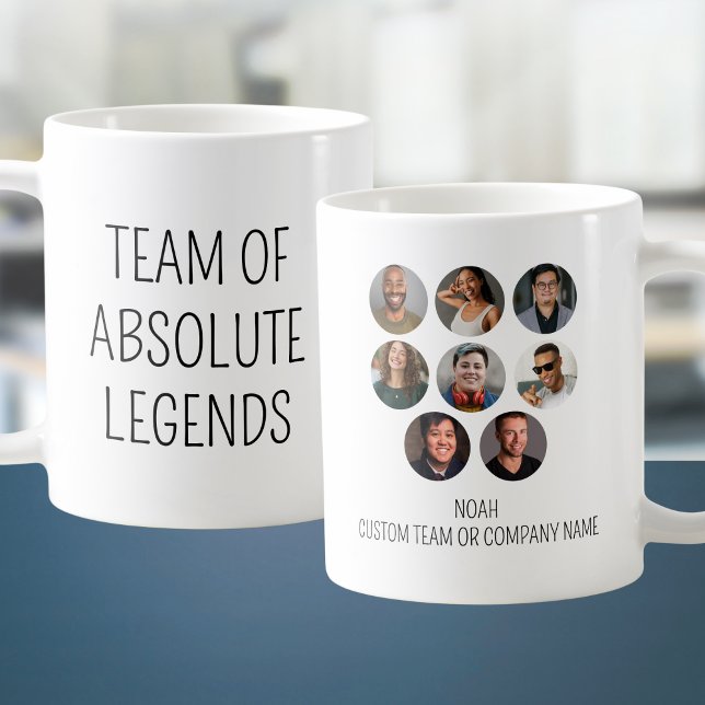 Mug Équipe Des Légendes Absolues 8 Photo Coworker Offi (Team Of Absolute Legends 8 Photo Coworker Office Coffee Mug
)
