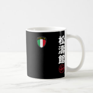 Mug Équipe Karaté Shotokan Italie Drapeau Kanji Mar ja