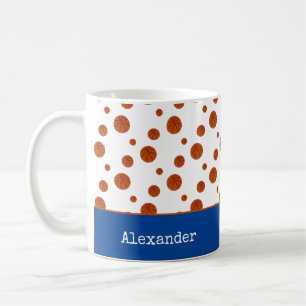 Mug Équipe sportive de basket-ball bleu personnalisé