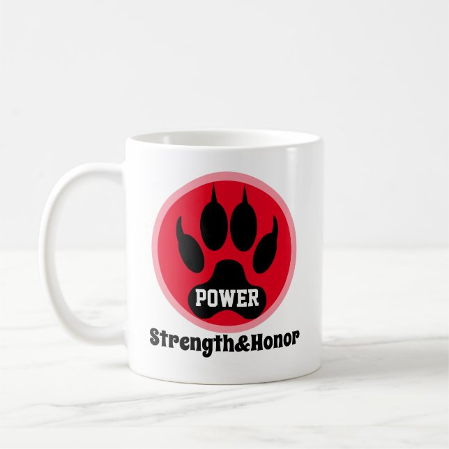 Mug Équipe sportive modèle photo de pied d'ours (Gauche)