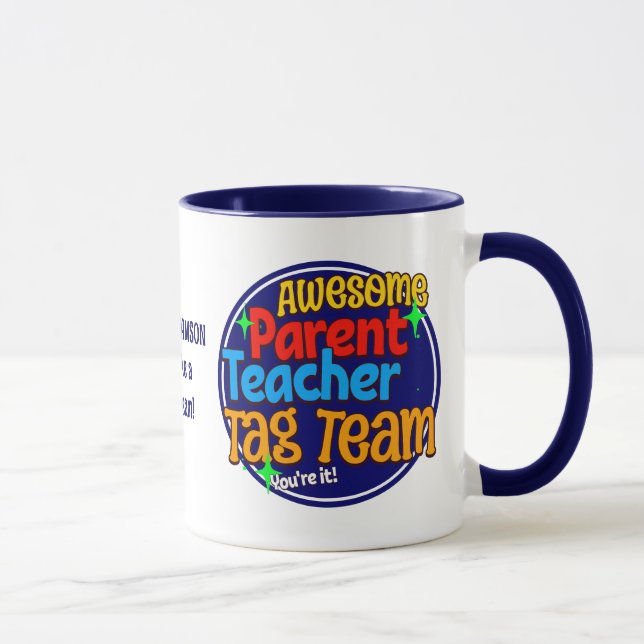 Mug ÉQUIPE TAG parent enseignant scolaire (Droite)