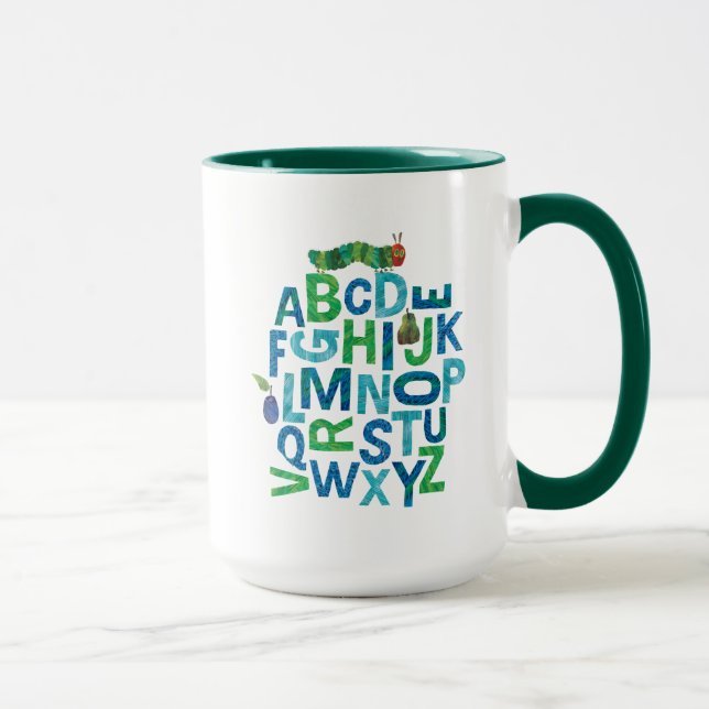 Mug Eric Carle | Alphabet Motif de lettres Caterpillar (Droite)