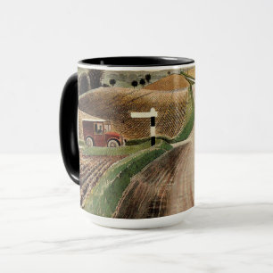 Mug Eric Ravilious—Paysage du Wiltshire,