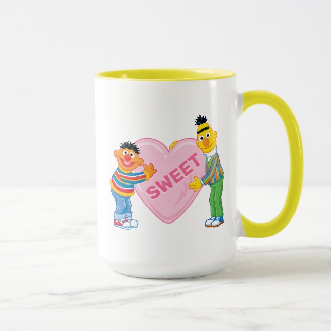 Mug Ernie & Bert Grand Cœur de la Saint-Valentin (Droite)