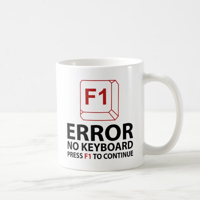 Mug Erreur Aucun Clavier Appuyer Sur F1 Pour Continuer (Droite)
