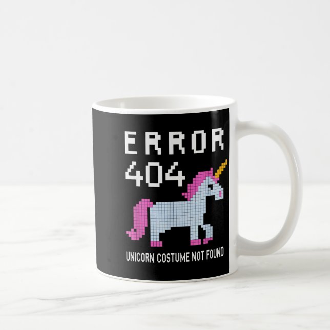 Mug Error 404 Unicorn Costume Found Halloween Programm (Droite)