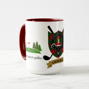 Mug Erskine Clan Badge & Tartan Personnalisé