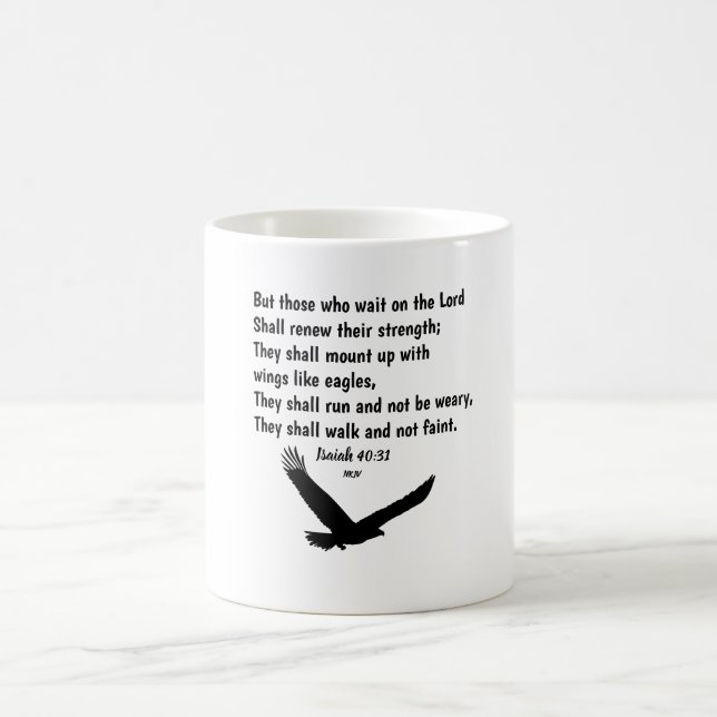 Mug Ésaïe 40:31 Bible Verse Écriture (Centre)