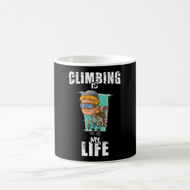 Mug Escalade Rock Mountains Climber Climber Idée cadea (Centre)