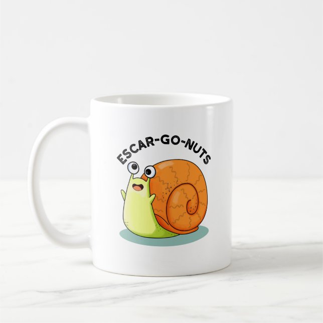 Mug Escar-go Nuts Funny Escargot Snail Pun (Gauche)