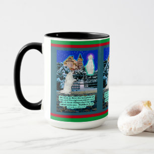 Mug Eskie de vacances et écriture d'ange Matthieu 6:33