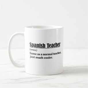 Mug Espagnol Enseignant Drôle Définition