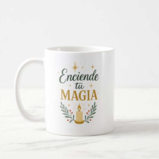 Mug ✨ “Espíritu Navideño” – Diseño Caligráfico Festivo (Gauche)