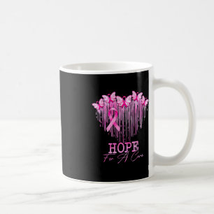 Mug Espoir D'Une Cure Rose Papillon Cancer Du Sein Con