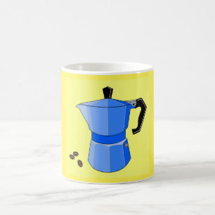 Mug Espresso arc-en-ciel bleu