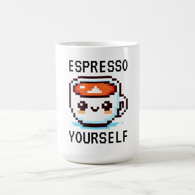 Mug Espresso Yourself - Drôle Pixel Art Conception Caf (Centre)