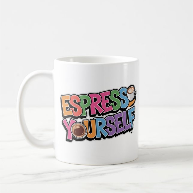 Mug Espresso Yself Coffee Lover Design (Gauche)