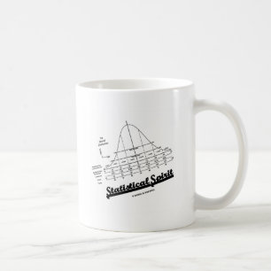 Mug Esprit statistique Courbe de distribution normale