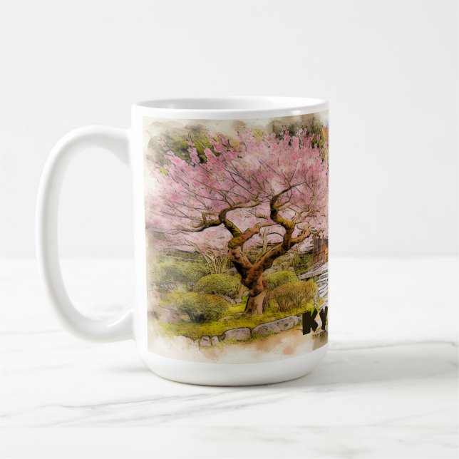 Mug Esquisse aquarelle Kyoto Japon | (Gauche)