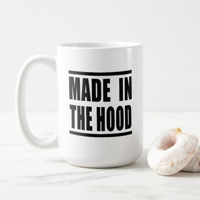Mug Estampa Hip Hop - Made in the Hood - Caneca (Avec donut)