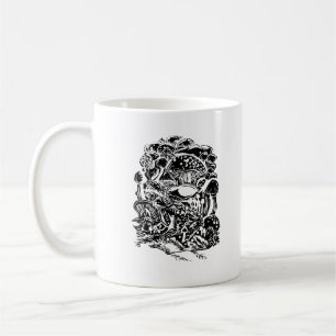 Mug Esthétique Cottagecore Grenouille Champignon Art G