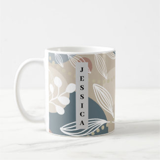 Mug Esthétique Pastel Vert foncé Leaf