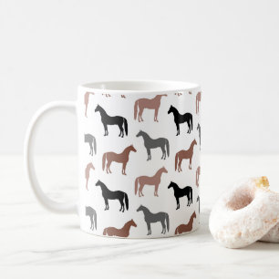 Mug Étalons noirs Brown et gris de Cheval