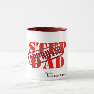Mug étape personnalisée père approuvé cadeau perso