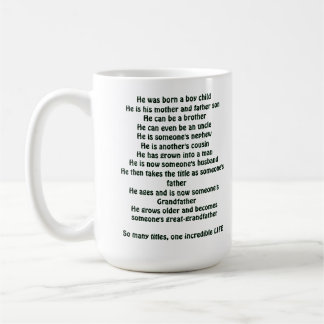 Mug “Étapes de la vie d'un homme”