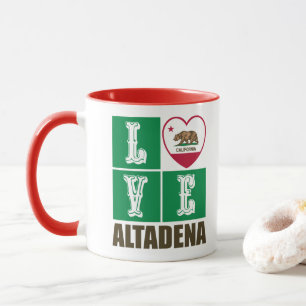 Mug Etat de Californie - Drapeau Coeur Altadena
