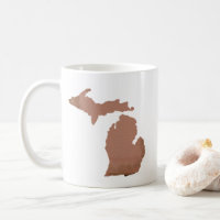 État de Silhouette de cuivre du Michigan
