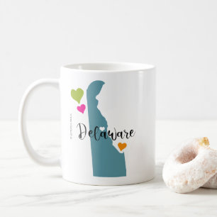 Mug État du Delaware aux coeurs