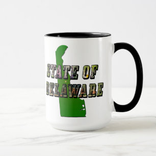 Mug État du Delaware Image Texte et Plan Plan Plan
