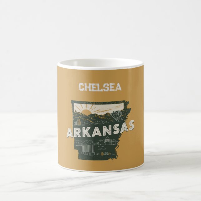Mug État Retro Arkansas Personnalisé (Centre)