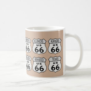 Mug États de l'itinéraire 66 avec votre couleur