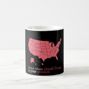 Mug États où Trump est votre président 47e carte des É