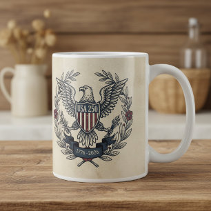 Mug États-Unis 250 Aigle patriotique motif héritage Cr