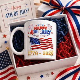 Mug États-Unis 4 juillet 1776-2026 Drapeau Patriotique