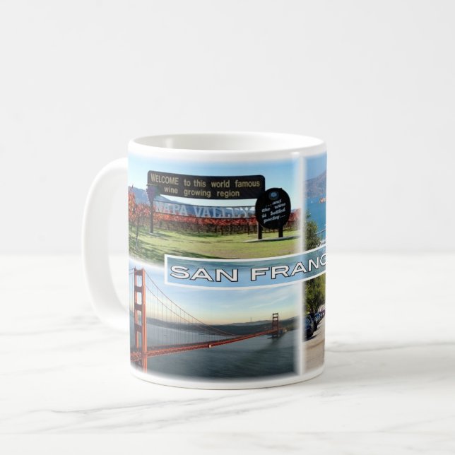 Mug États-Unis San Francisco - Napa Valley Golden Gate (Devant gauche)