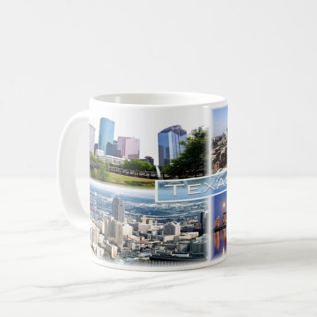 Mug États-Unis Texas - Centre-ville de Houston - Centr (Devant gauche)