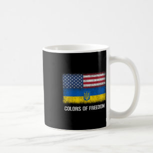 Mug États-Unis Ukraine Drapeau Ukrainien Américain Cou