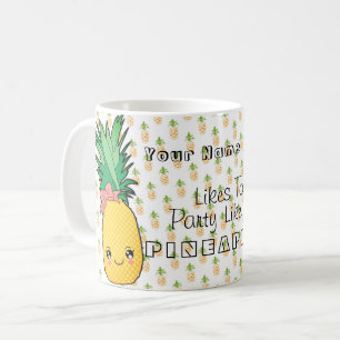 Mug Été fait sur commande de Kawaii des textes/anana