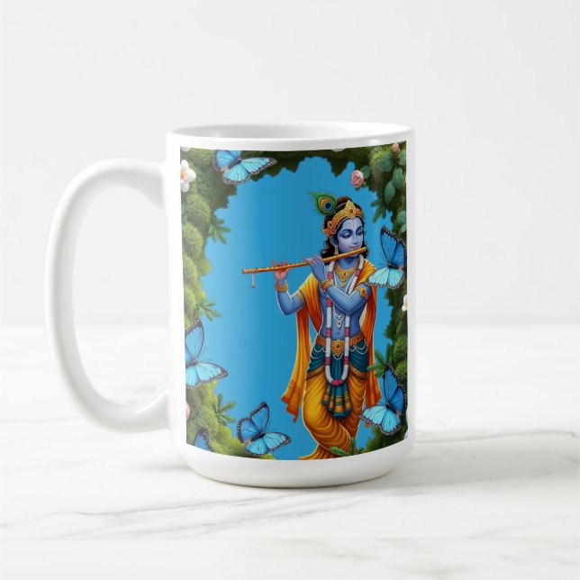 Mug Étendre L'Amour, Vivre Comme Krishna - La Sagesse  (Gauche)